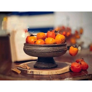 Bình gốm dáng ang men mộc gốm Bát Tràng, ly chậu ang trồng thủy tiên, cắm hoa nghệ thuật ikebana, ly đựng quả để bàn