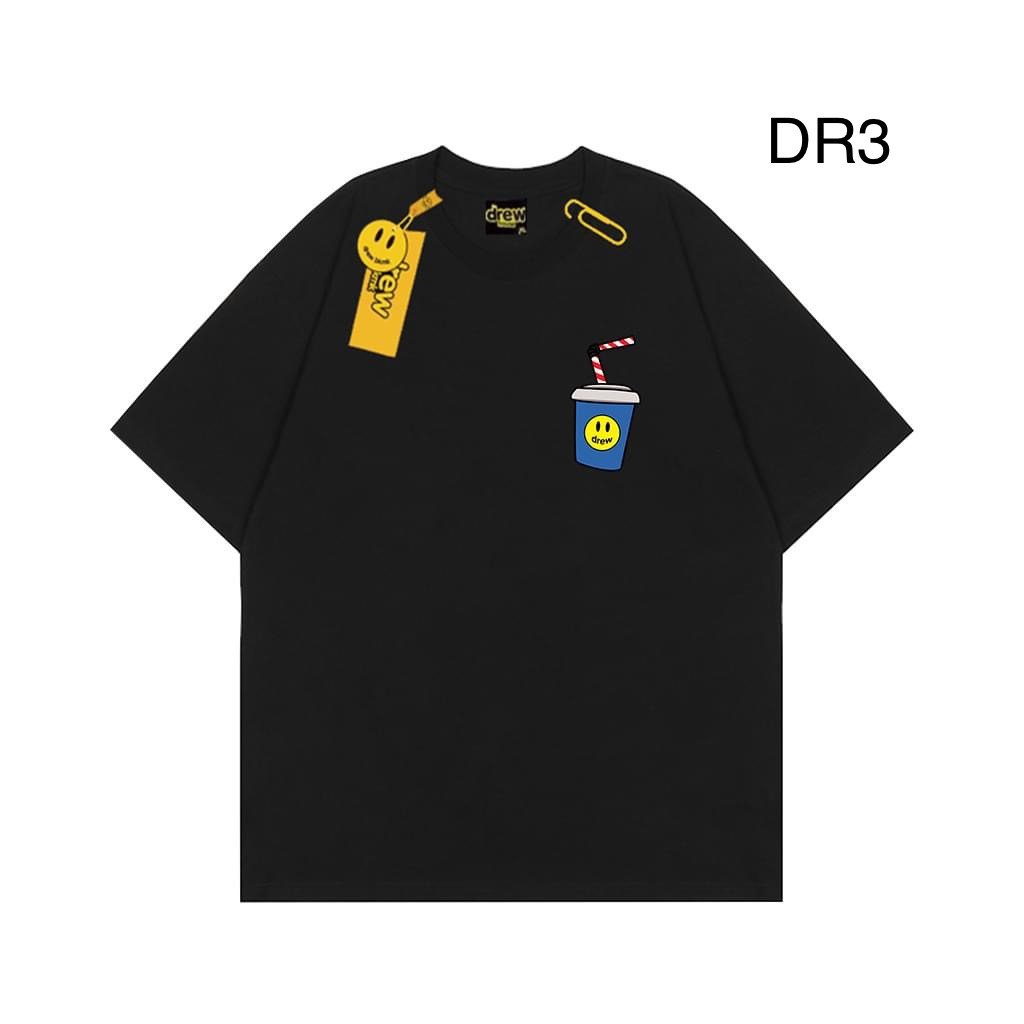 Áo phông drew mặt cười nam nữ form rộng tay lỡ unisex chất vải cotton 100%