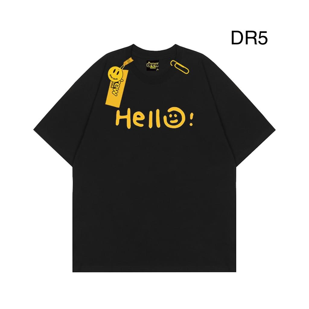 Áo phông drew mặt cười nam nữ form rộng tay lỡ unisex chất vải cotton 100%