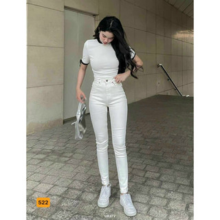 Quần Bò Nữ -Quần Jeans Nữ Cạp cao Siêu Đỉnh Dáng Skinny Chất Jean Xịn Chuẩn Hàng Shop (có Size Đại)