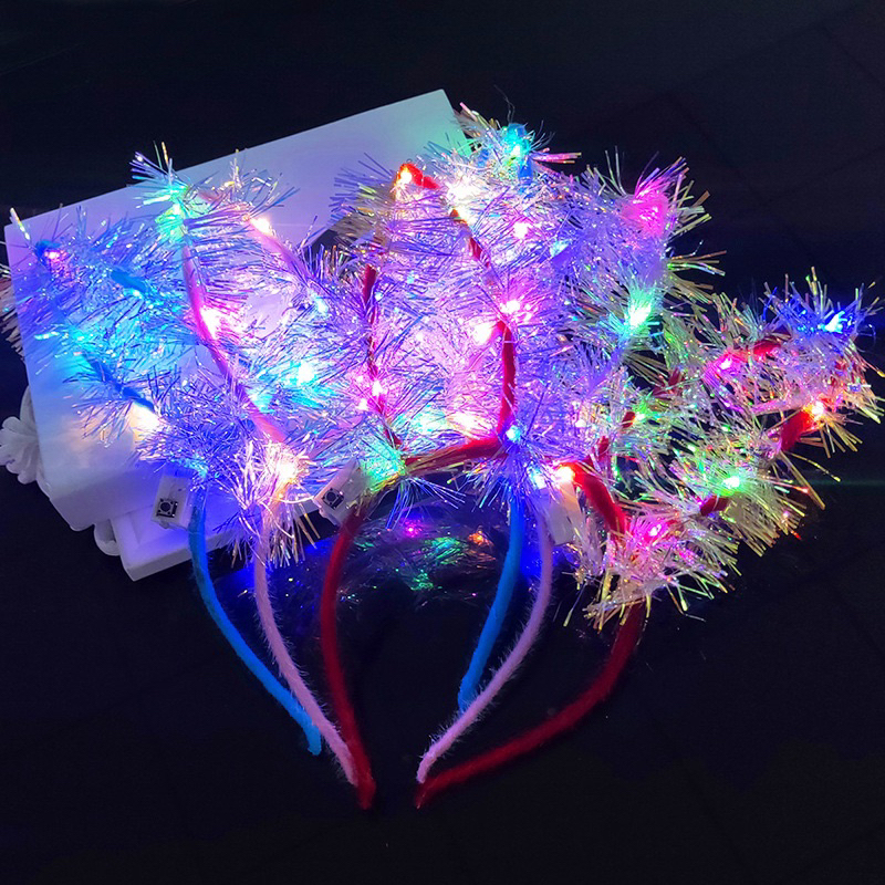 Băng đô, bờm tai thỏ gắn đèn led phát sáng