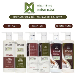 Dầu gội xả phục hồi, chống gàu, ngừa rụng kích mọc tóc Karseell Maca 500ml chính hãng