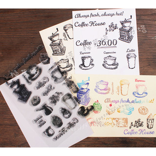 Dấu trong suốt clear stamp trang trí planner