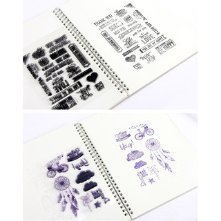 Dấu trong suốt clear stamp trang trí planner
