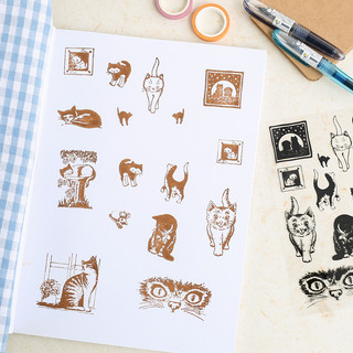 Dấu trong suốt clear stamp trang trí planner