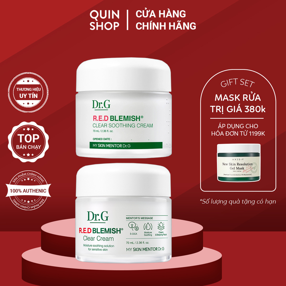 Kem Dưỡng Phục Hồi, Giảm Đỏ Da Dr.G R.E.D Blemish Clear Soothing Cream