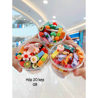 set hộp 20 kẹp tóc cho bé gái-k đau tóc