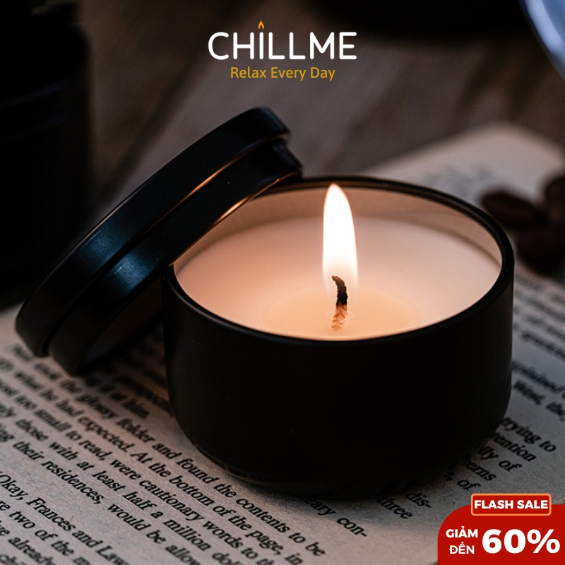 Nến thơm mini cao cấp chillme sáp đậu nành khử mùi phòng organic decor trang trí nhà cửa và quà tặng