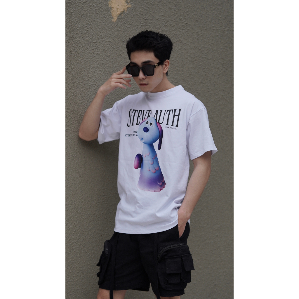 Áo thun tay lỡ LU-LA Unisex nam nữ Cotton 100% oversize form rộng local brand STEVE