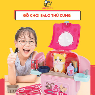 Balo đồ chơi chăm sóc thú cưng cho bé, đồ chơi trí tuệ,balo mini, balo thú cưng - Beekids