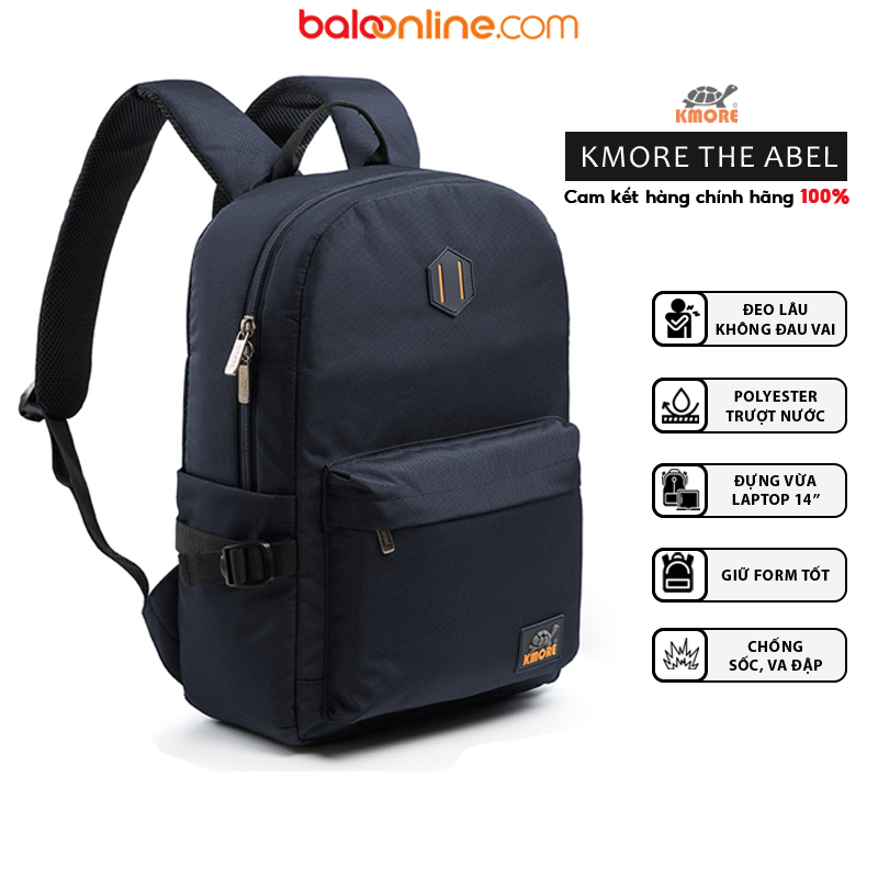 Balo laptop nam nữ Kmore The Abel dùng đi học, đi làm, đi chơi phong cách thời trang hiện đại