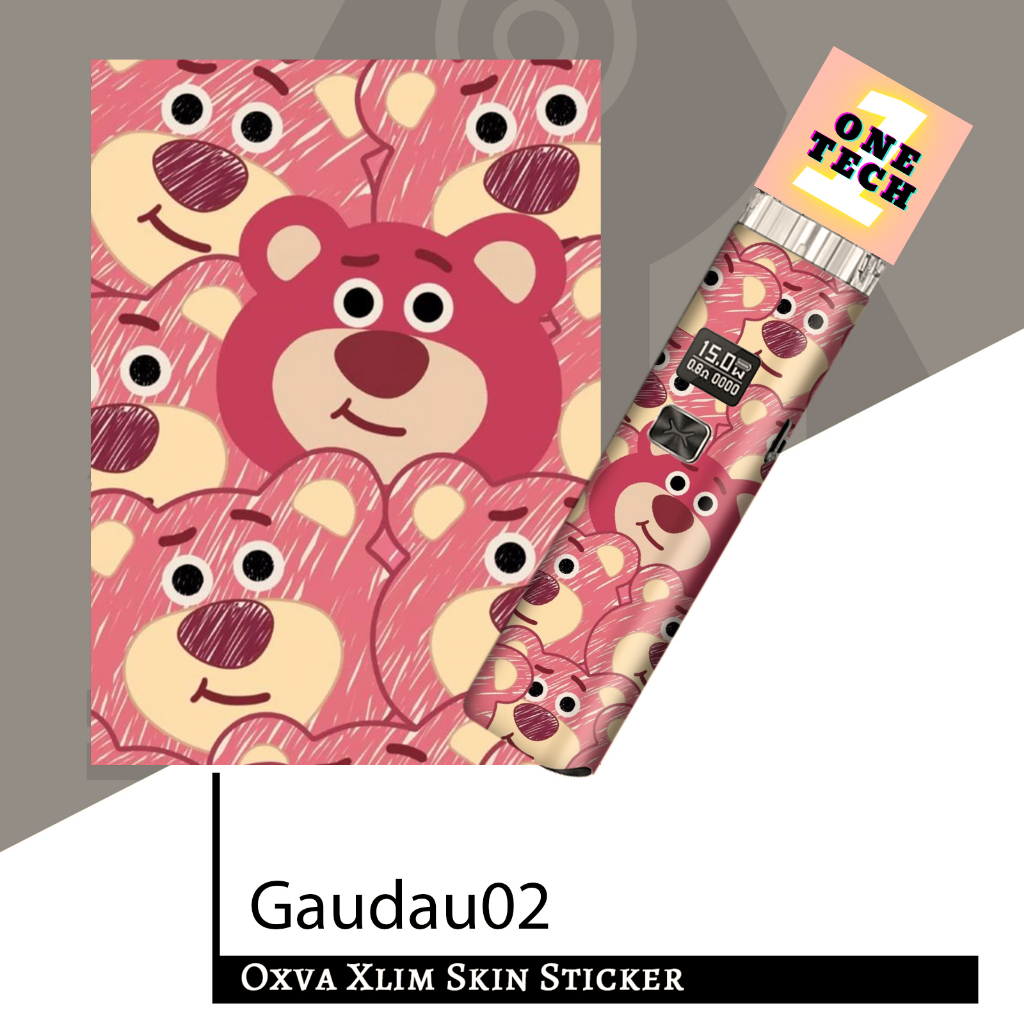 Miếng dán Skin Gấu Dâu cho X.lim V2, rill X, SE, Favostix, Feelin, Flexus, Avocado, Gotex, Ursa Nano, Origin Mini, Wenax