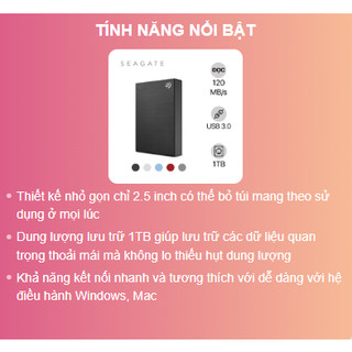 Ổ cứng di động hdd seagate one touch 1tb 2.5 inch