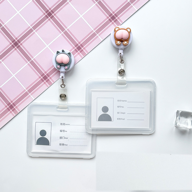 Móc kẹp bảng tên dành cho học sinh, sinh viên, nhân viên gắn sticker dễ thương