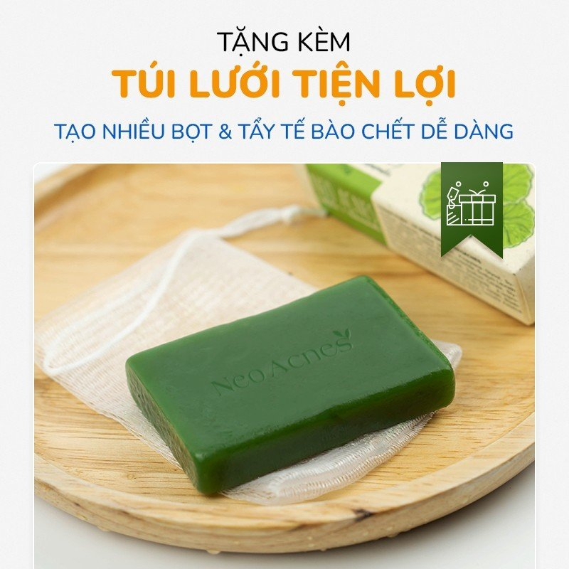 Xà Phòng Tắm Rau Má & Cúc La Mã Làm Dịu Mụn Lưng, An Toàn, Thiên Nhiên 100% Phù Hợp Với Da Body Nhạy Cảm NEOSKIN