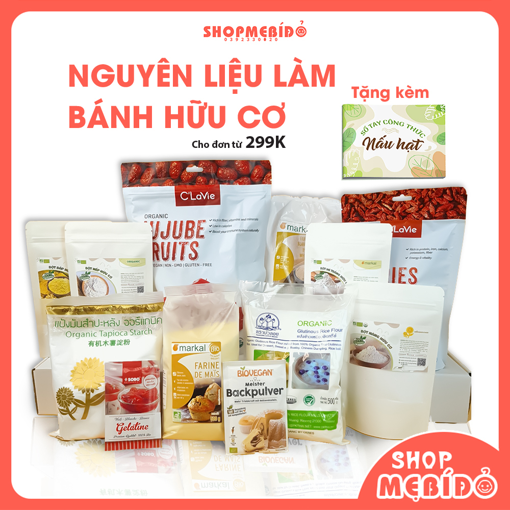 Set Bột Hữu Cơ Chế Biến Ăn Dặm Cho Bé Làm Bánh Nấu Bột Chè Súp