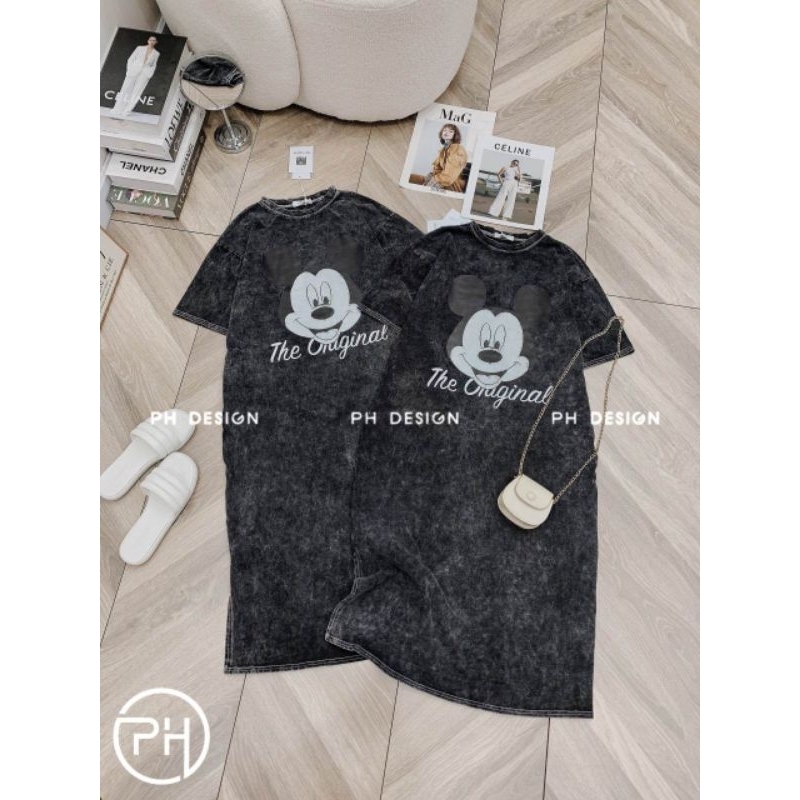 Váy suông chuột mickey hàng QC