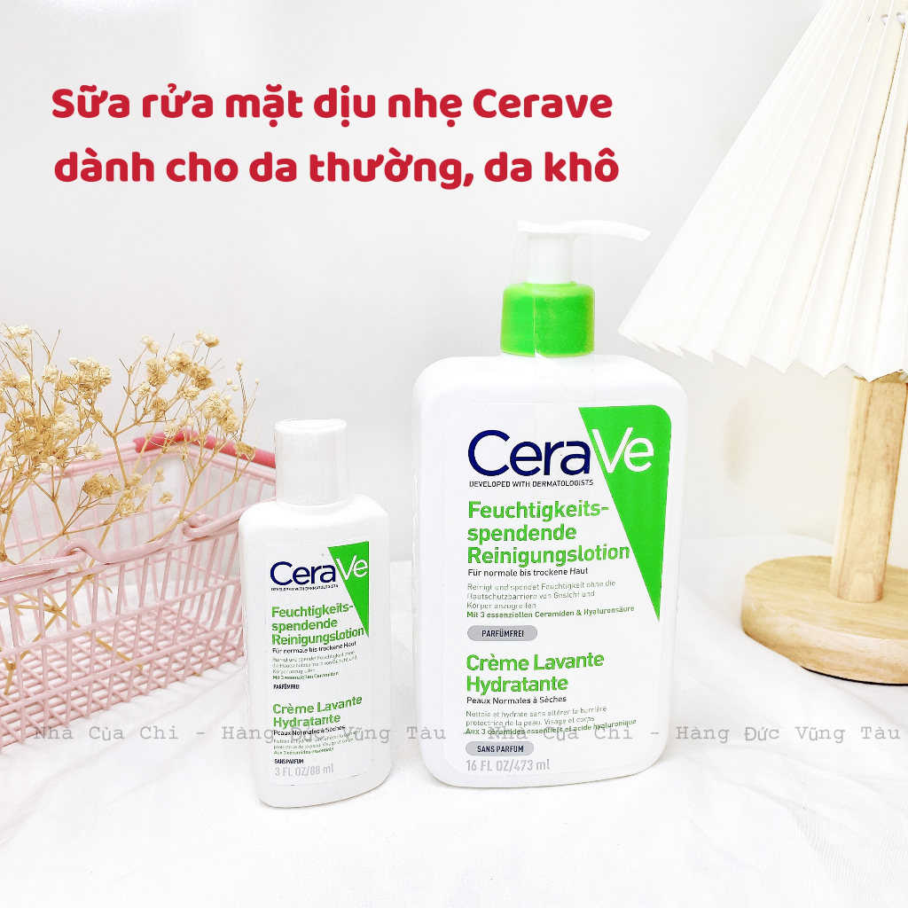 Sữa rửa mặt Cerave dành cho da khô - da thường hàng Đức