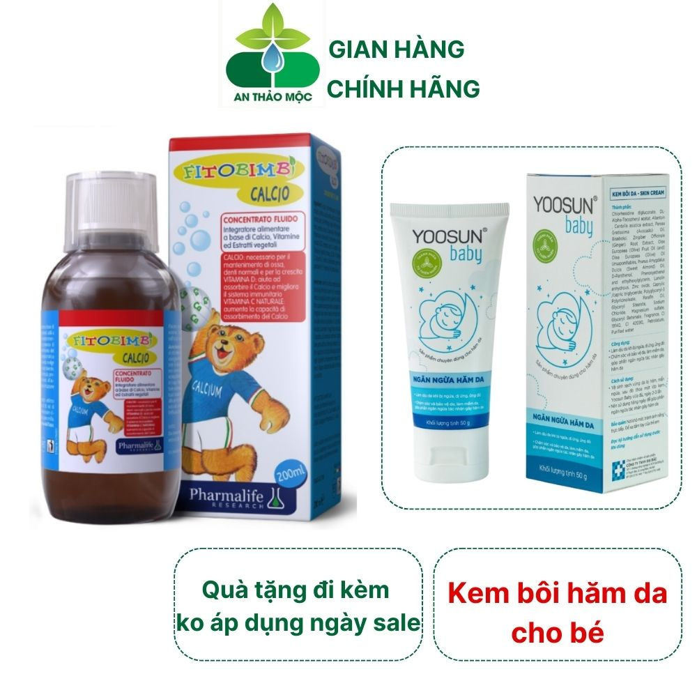 Bổ Sung Canxi Vitamin D FITOBIMBI Calcio Giúp Bé Phát Triển Chiều Cao Xương Răng Chắc Khỏe