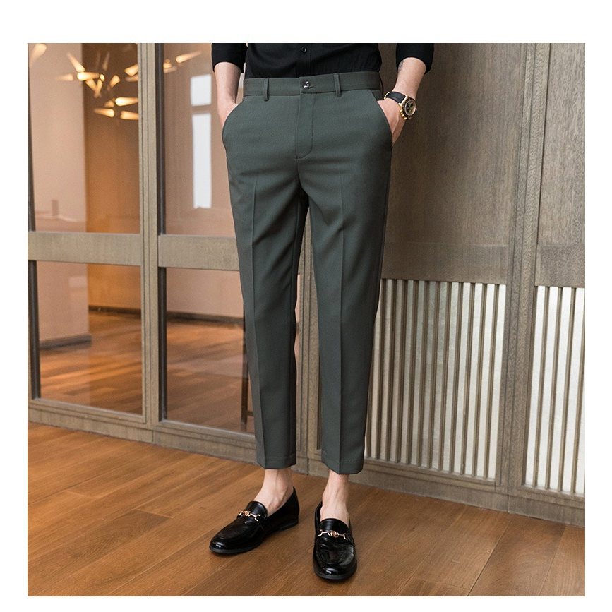 Quần Tây Nam Dáng Body Ống Côn Tôn dáng Thanh niên Tuổi Teen Vải đẹp co giãn giá rẻ Quần âu nam