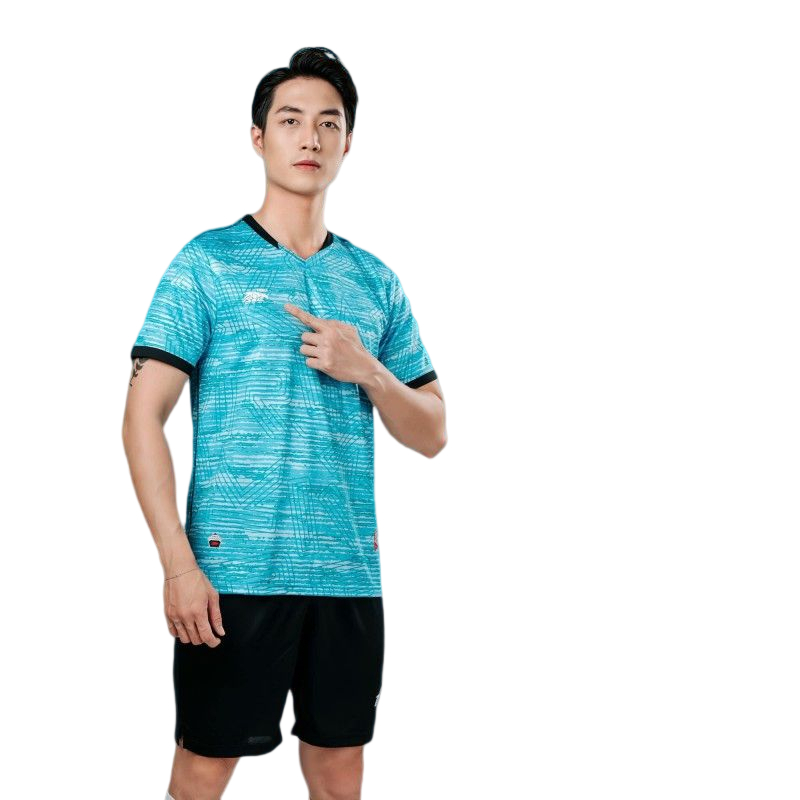 Đồ đá banh không logo RIKI SPEC màu xanh ngọc CÓ IN tên số theo yêu cầu