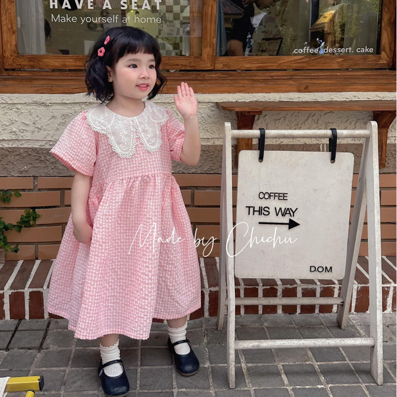 Váy Bé Gái CELINA V22 Đầm Trẻ Em Dáng Babydoll Xinh Xắn Chất Liệu Cotton Thô Xốp Cao Cấp