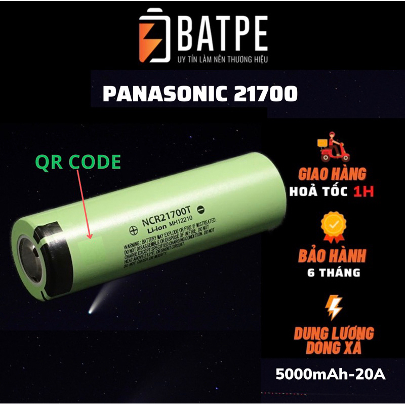Pin 21700 Panasonic NCR21700T mới 100% Japan 5000mah xả 20A