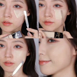 ☁️ que tán nền, trộn kem nền makeup spatula/ khay pha trộn màu, kem nền gecomo bằng thép không gỉ ☁️