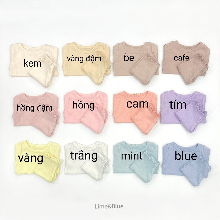 Lime&Blue bộ đồ clover cho bé trai , bé gái