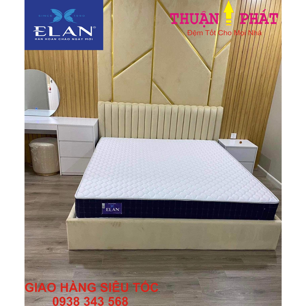 Bảo hành 7 năm - Dày 23cm - Đệm lò xo cao cấp chuẩn khách sạn hạng sang - Chính hãng Elan