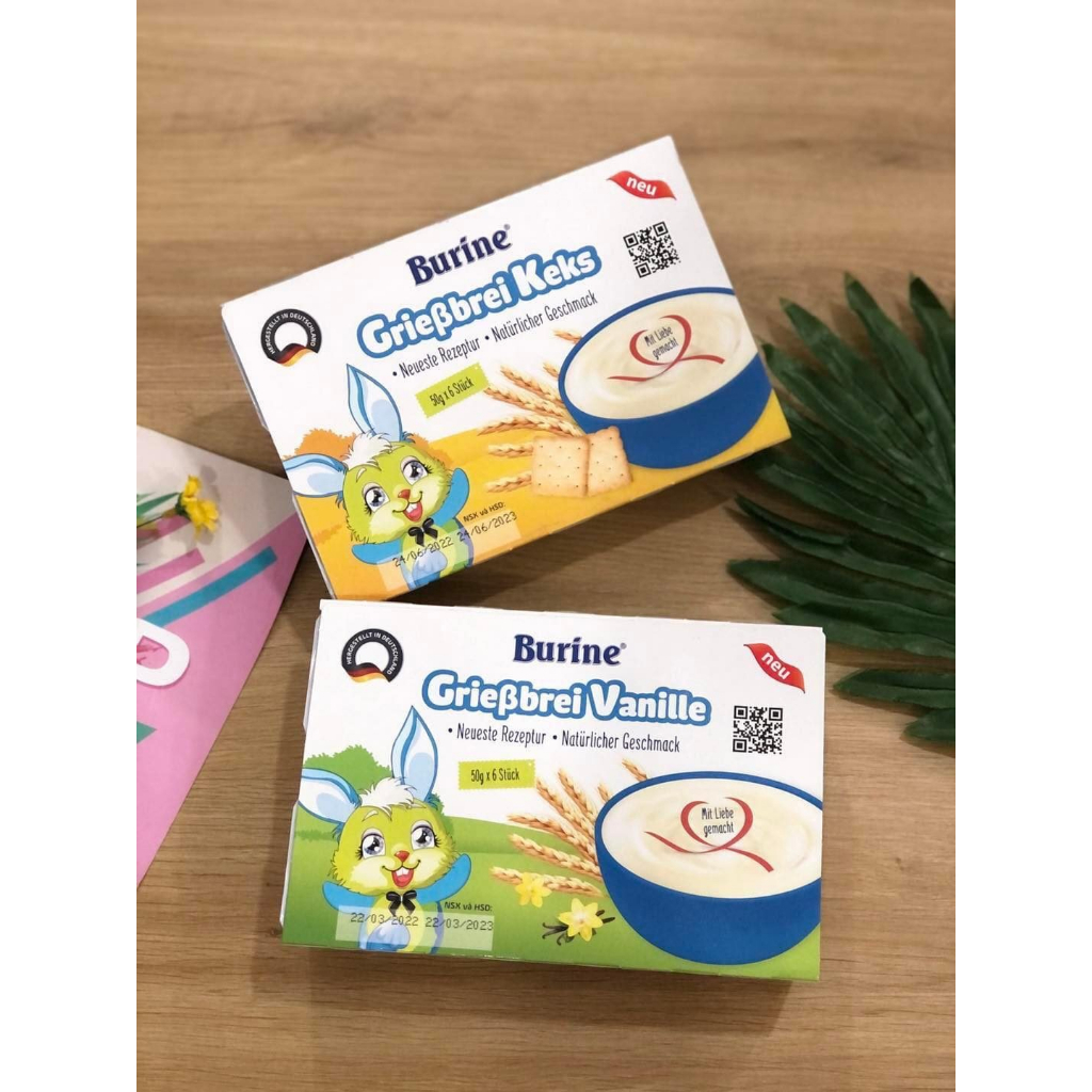 Cháo Sữa Burine Đủ Vị Vani, Bích Quy 50g