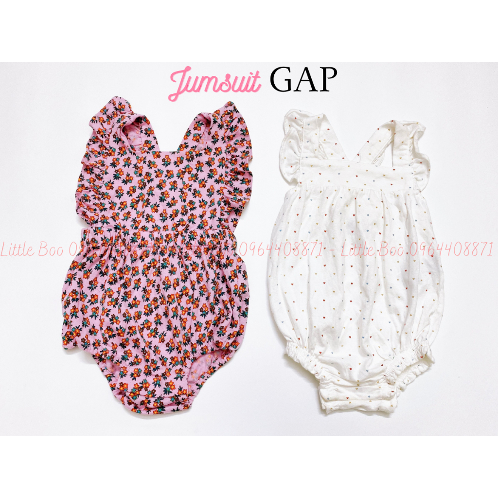 Jumsuit cho bé gái dễ thương thương hiệu GAP 0-24M