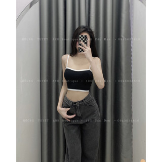 Áo 2 dây viền