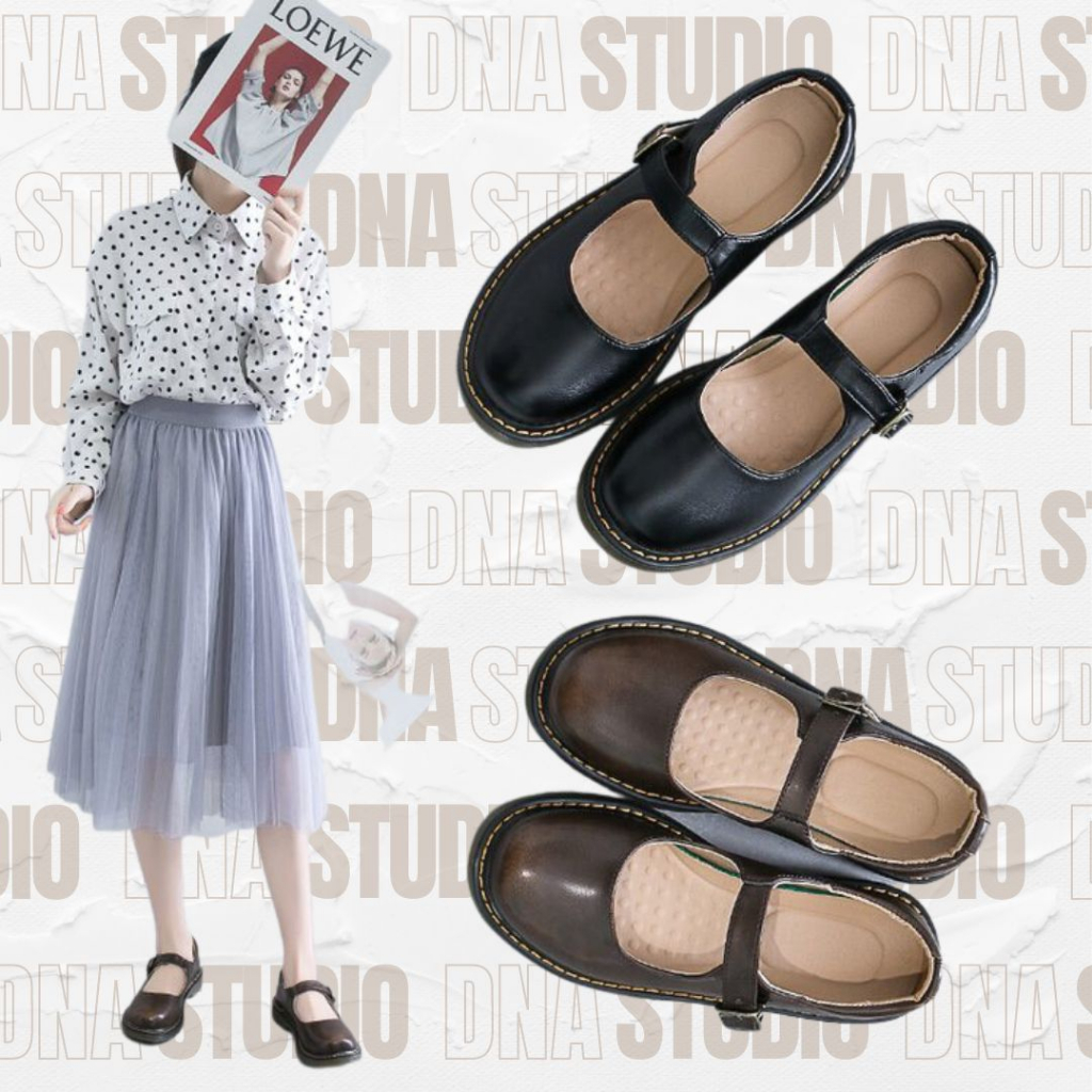 Giày búp bê Lolita, Mary Jane cao 3cm phong cách vintage, đáng yêu