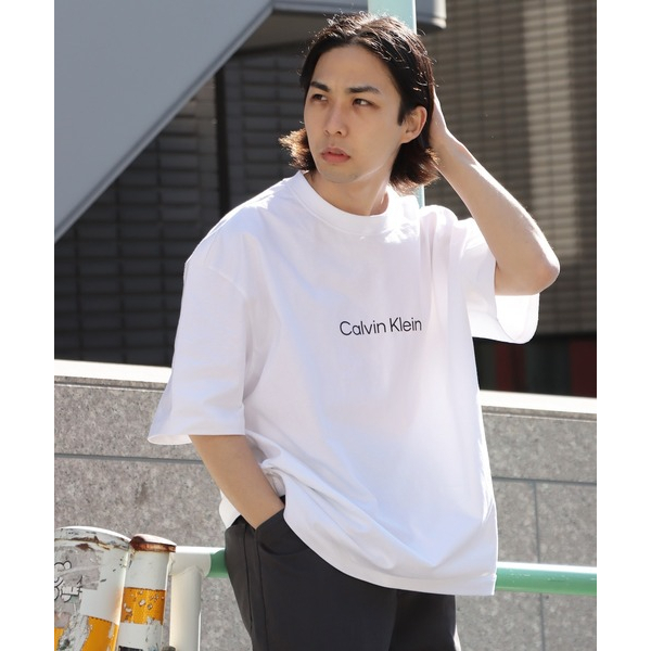 Áo thun CK cổ tròn form rộng unisex cho nam và nữ cotton 2c cao cấp