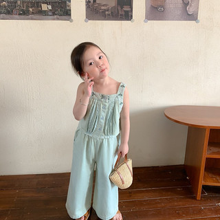 Set bộ denim sát nách hàng qccc cho bé gái