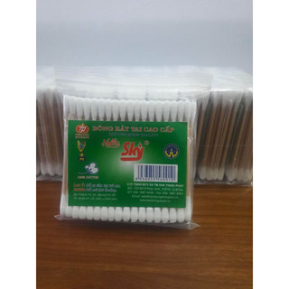 Bịch bông ráy tai cao cấp gỗ Sky