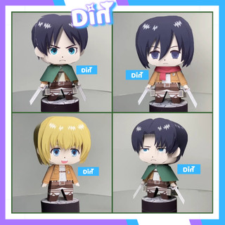 Mô hình giấy attack on titan - mô hình giấy levi , eren , armin , mikasa ...- kit mô hình giấy anime