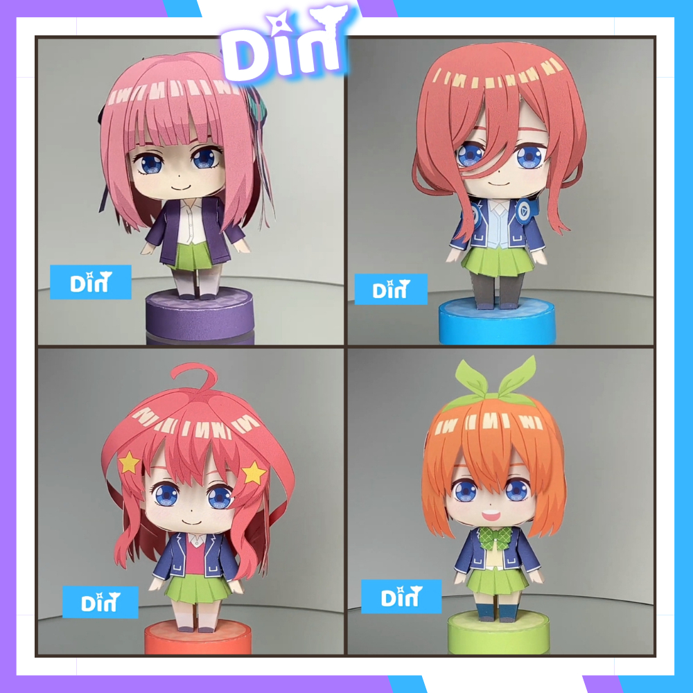 Mô Hình Giấy Gotoubun No Hanayome Nhà Có Năm Nàng Dâu - KIT MÔ HÌNH GIẤY ANIME CÁC NHÂN VẬT