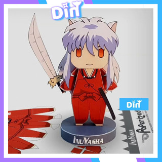 Mô hình giấy nhân vật inuyasha giấy xếp hình nhân vật anime - kit mô hình anime