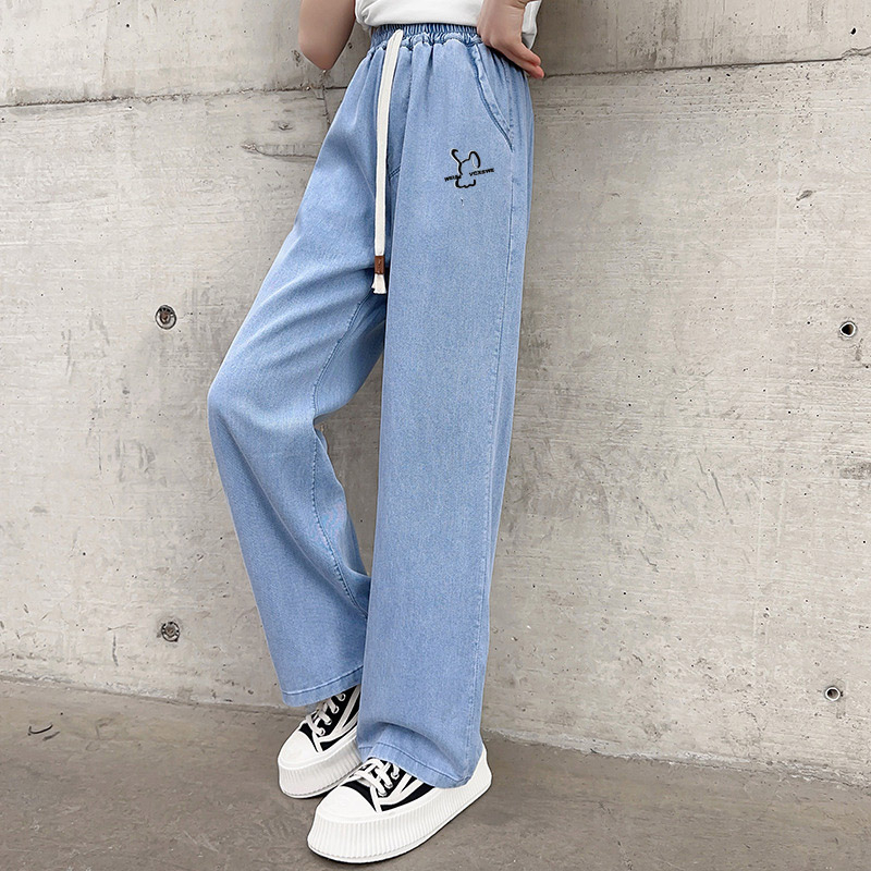 Quần jean ống rộng bé gái size đại, quần jean giấy bé gái LUNASHOP 27 ĐẾN 48KG M202340