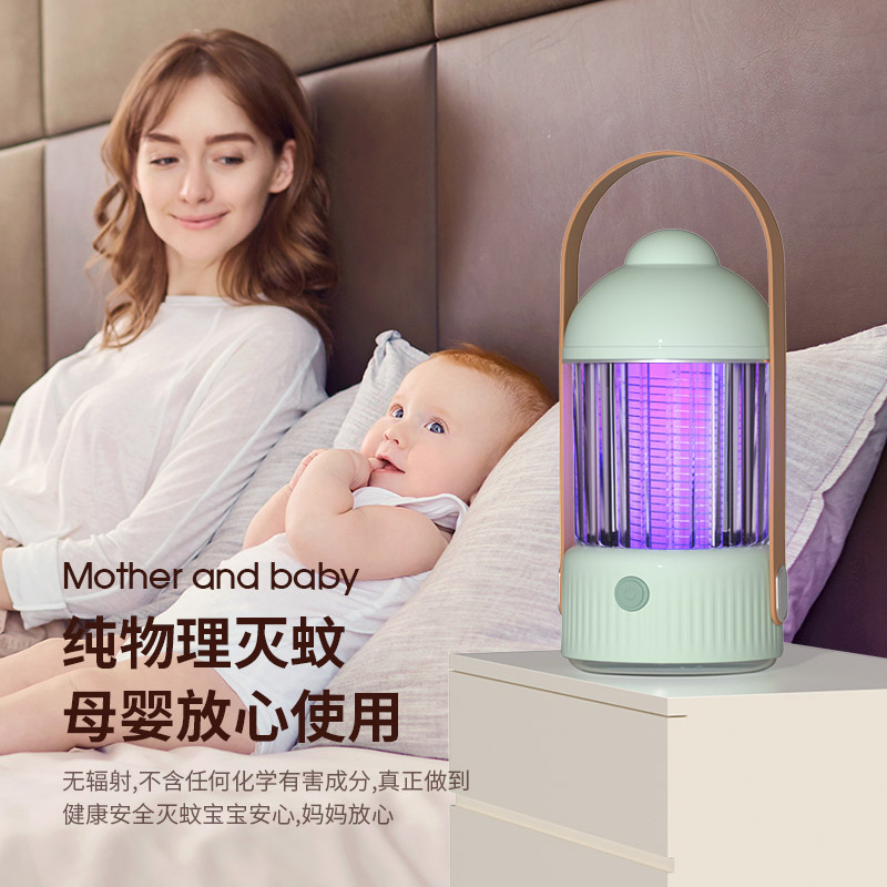 Đèn bắt muỗi 3 trong 1, trong nhà ngoài trời, đèn cắm trại, sạc pin cổng USB