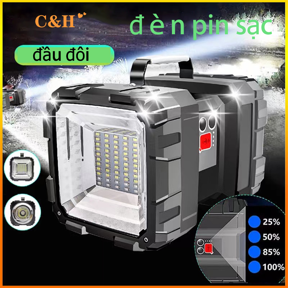 C&H Đèn Pin Cầm Tay Siêu Sáng Đa Năng Có Thể Sạc Lại Tiện Dụng