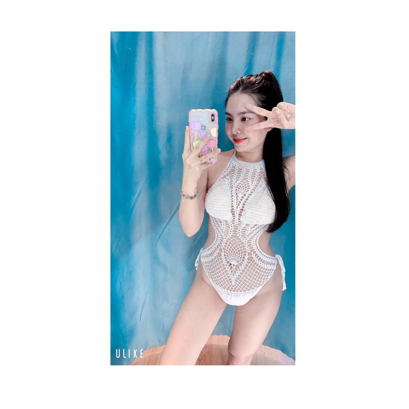 [SẴN] Bikini liền len móc. Hàng nhập QCCC có lót
