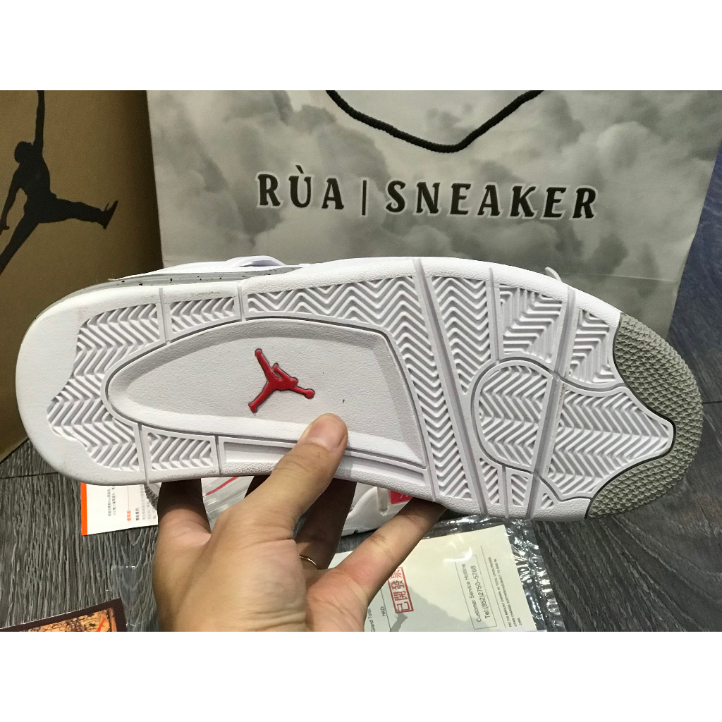 Siêu Phẩm Giày Thể Thao Sneaker JD 4 Trắng Xám Siêu Hot Cao Cấp Ảnh Thật + freeship + Tặng Tất