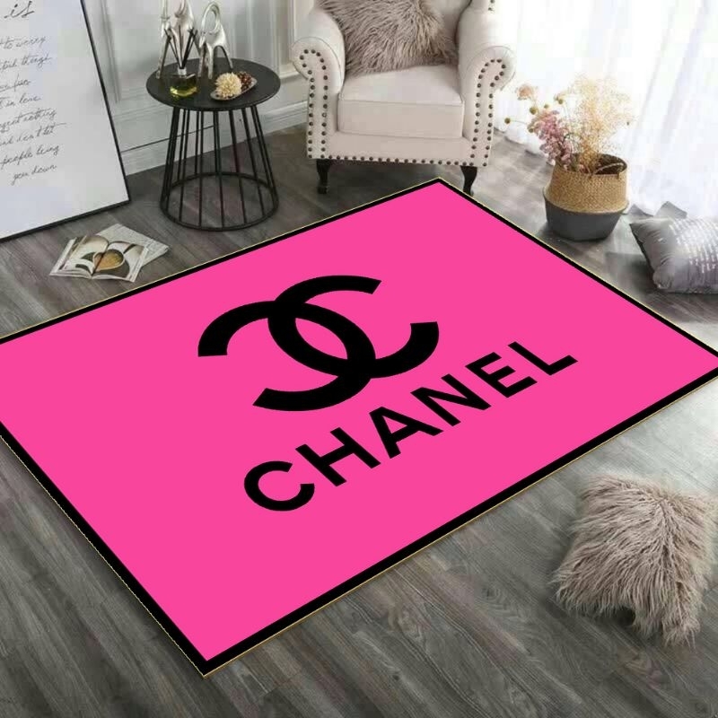 Thảm trải sàn Trang trí phòng khách mẫu thương hiệu chanel kích thước 80x2m + 1mx1m và 1mx1m2