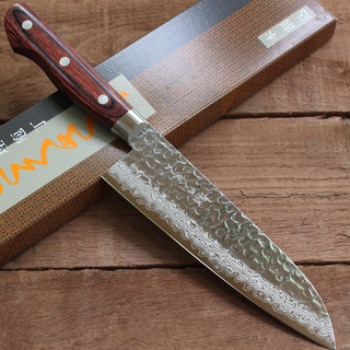 Dao Nhật Sakusaku Santoku 180mm VG10 Damascus