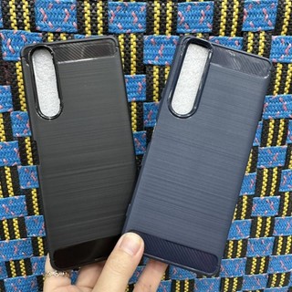 Ốp lưng Sony Xperia 1 dẻo màu vân xước carbon chống sốc ôm máy