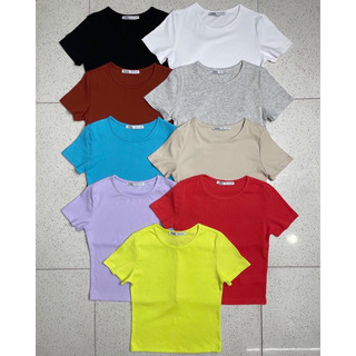 Áo thun body gân lụa tay ngắn ZR