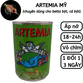 Lon 425g Trứng Artemia Mỹ Hàng Xịn -Thức ăn cá betta bột, cá bột | Hingaostore.